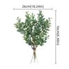 Plastic Artificial Eucalyptus Bouquet UV Resistant Lifelike Simulation Green Plants Non-Fading Handmade Faux Flower Bouquet