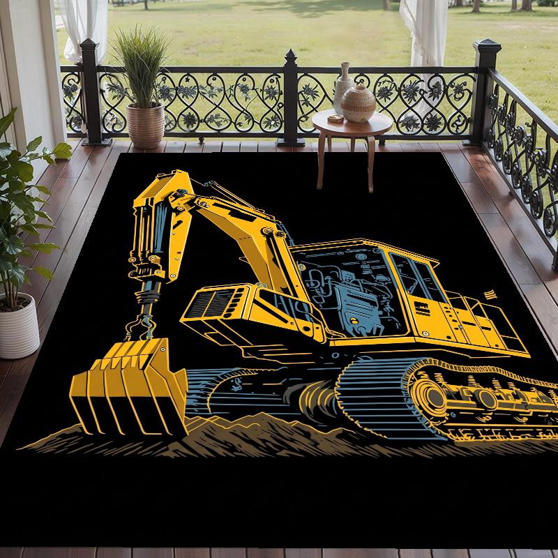 Crystal Velvet Rug with Komatsu Design, Soft Non-Slip Floor Mat for Living Room Bedroom Decor