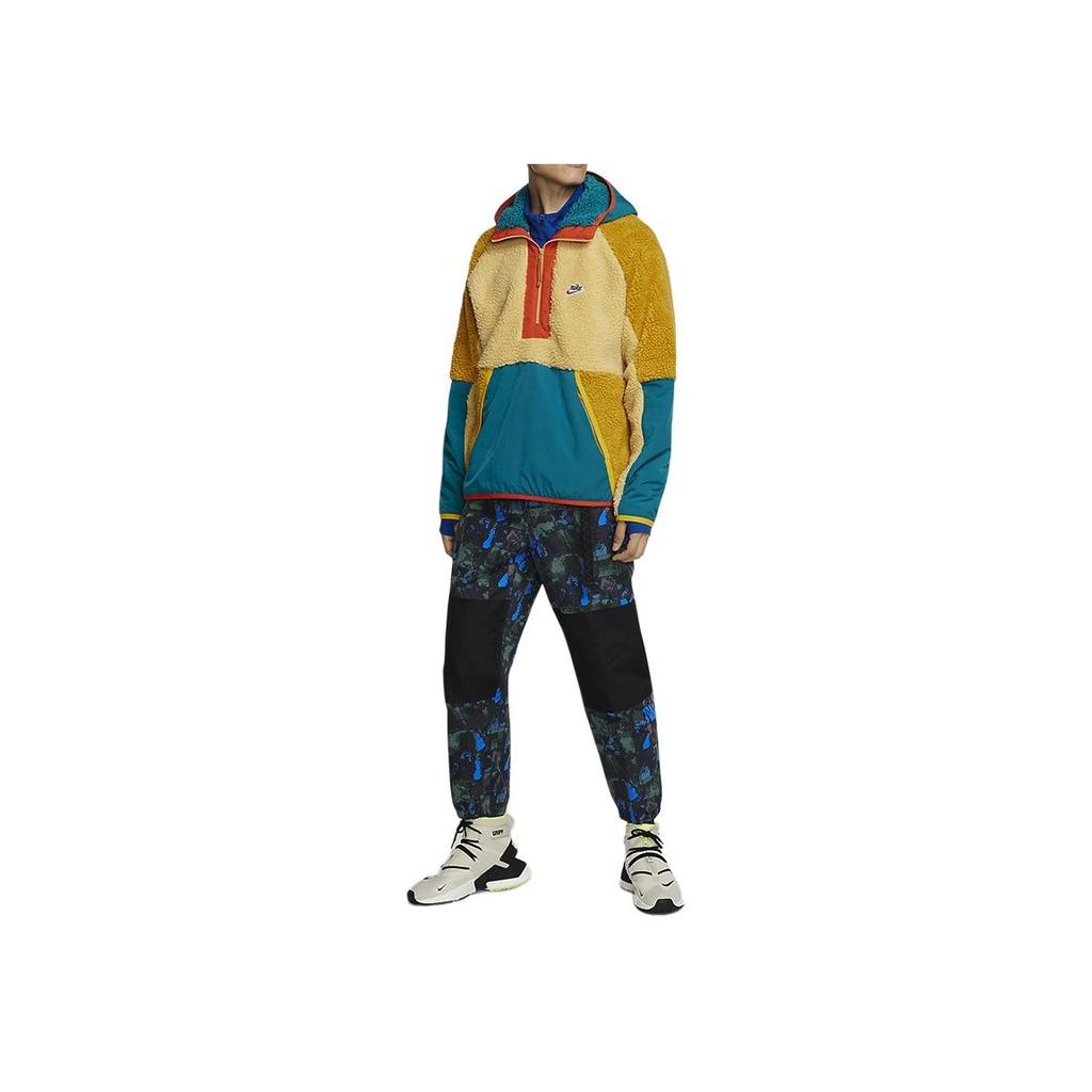 Nike Sportswear 1/2-Zip Sherpa Hoodie With Patchwork Design Men Hoodie Multicolor BV3766-723