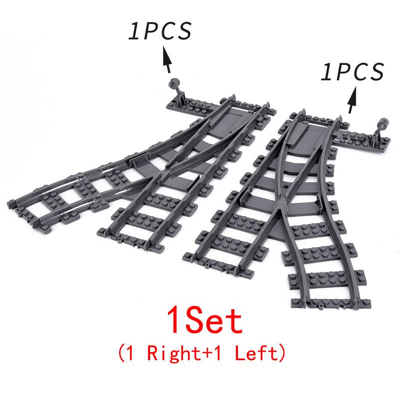 Творческие экспертные идеи Городской поезд Однопозиционный переключатель R40 Переезды Рельсы Коллекция Кирпичи Строительные блоки Игрушки своими руками детский подарок