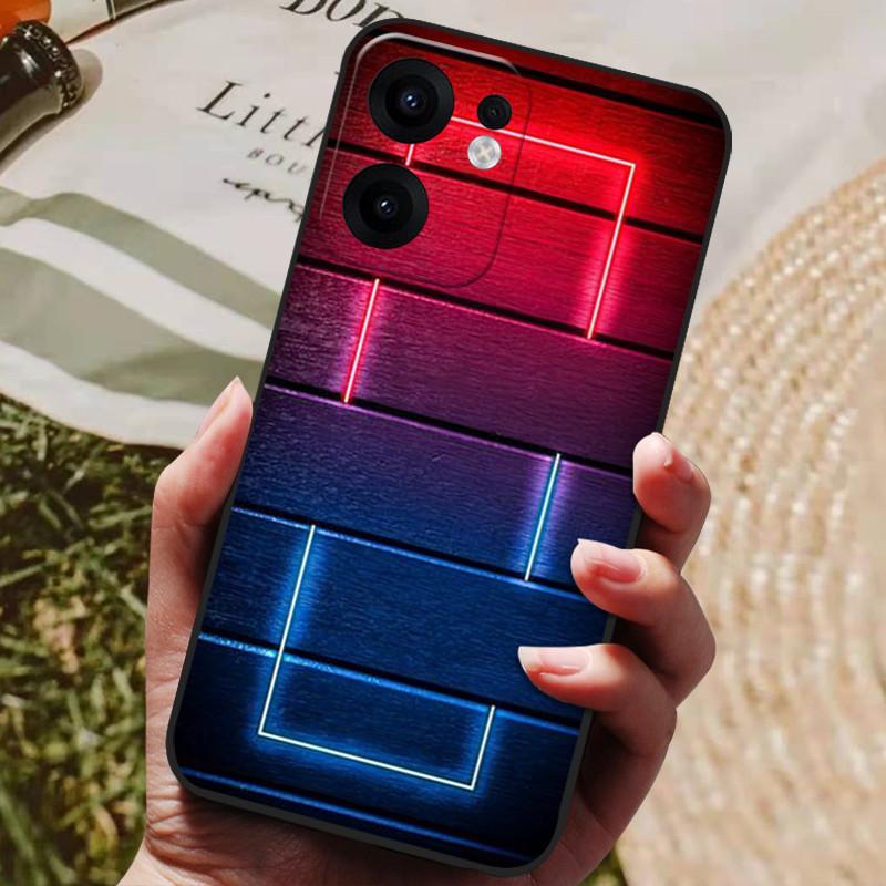 Для OPPO Reno13 F 5G Чехол Reno13F 4G Роскошный Расписной Телефон Силиконовая Задняя Крышка Для OPPO Reno 13F CPH2699 Чехлы Защитный Чехол