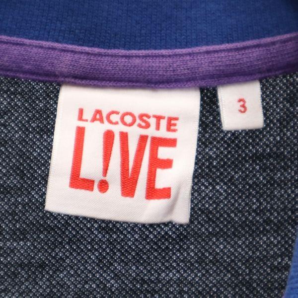 LACOSTE L!VE Поло с коротким рукавом 3 черное Мужское Б/У