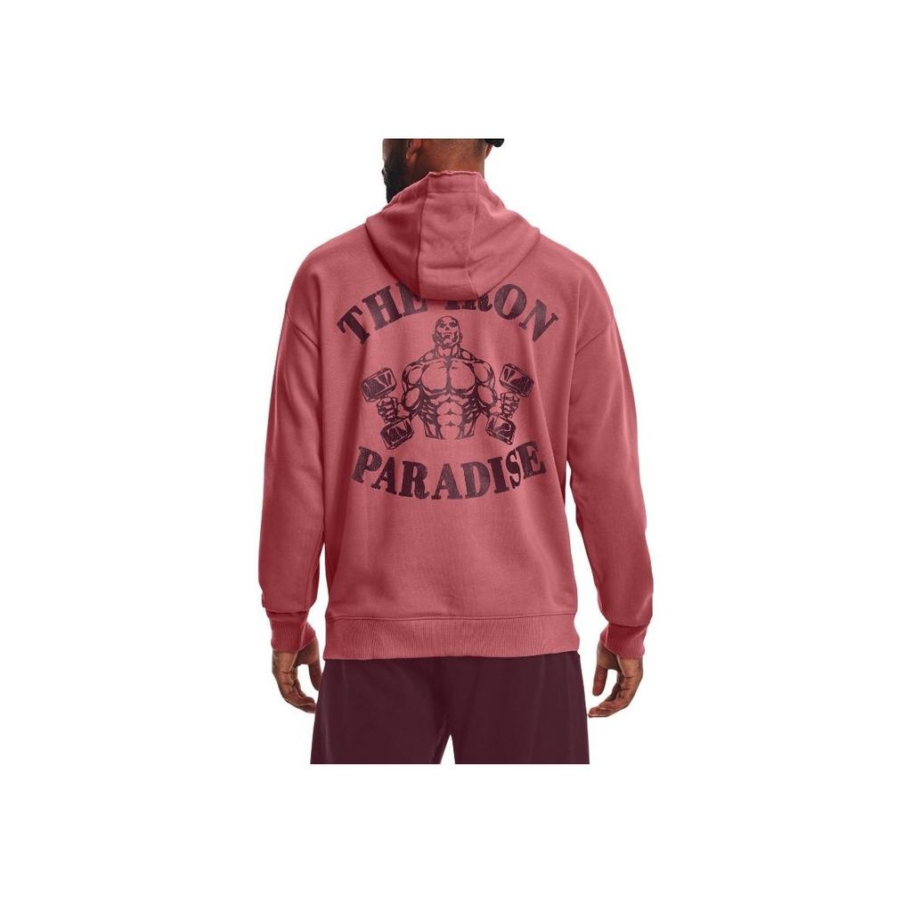 Under Armour Graphic Print Sports Drawstring Hoodie Men Hoodies Red 1373562-600