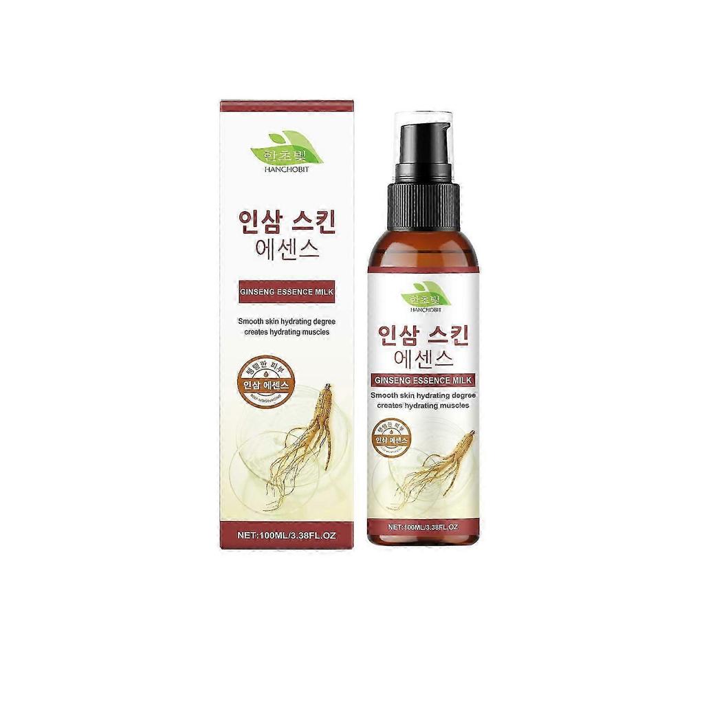 Revitalizing & Firming Facial Essence with Ginseng & Milk Anti-Aging, Hydrating, Wrinkle-Reducing Serum for All Skin Types to Boost Elasticity and Yo