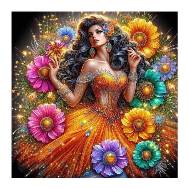DIY 5D алмазная живопись Фэнтези цветок женщина полный круглый квадратный алмаз вышивка мозаика наборы крестиков для домашнего декора подарок