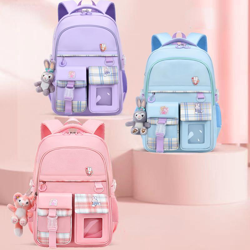 Children School Backpack for Girls Cartoon Knapsack Orthopedic Backpacks for Girls Kids Satchel Space School Bags Grade 1-9