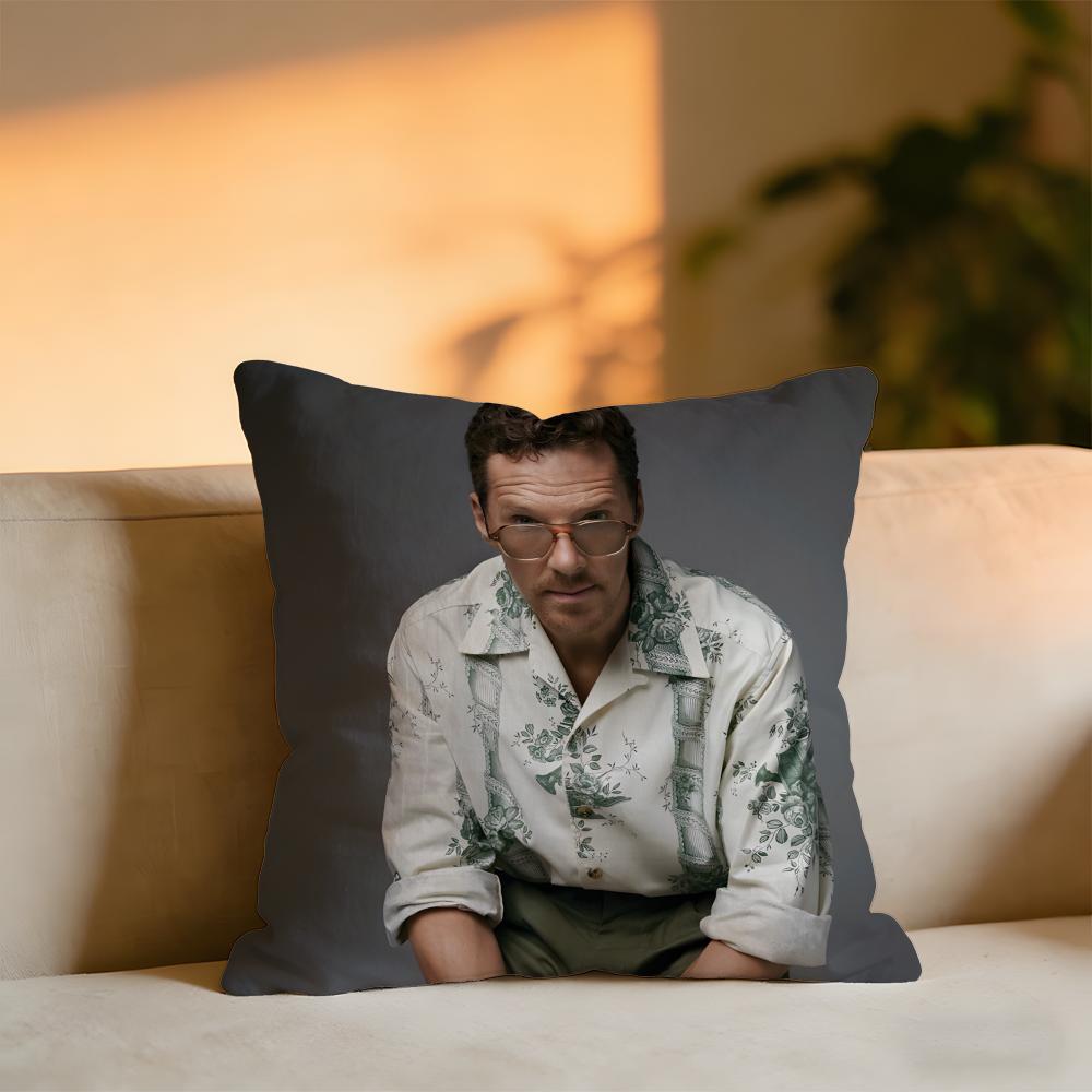 Benedict Cumberbatch Cushion Cover Cozy Velvet Throw PillowSoft Warm Cushion For Sofa Bed