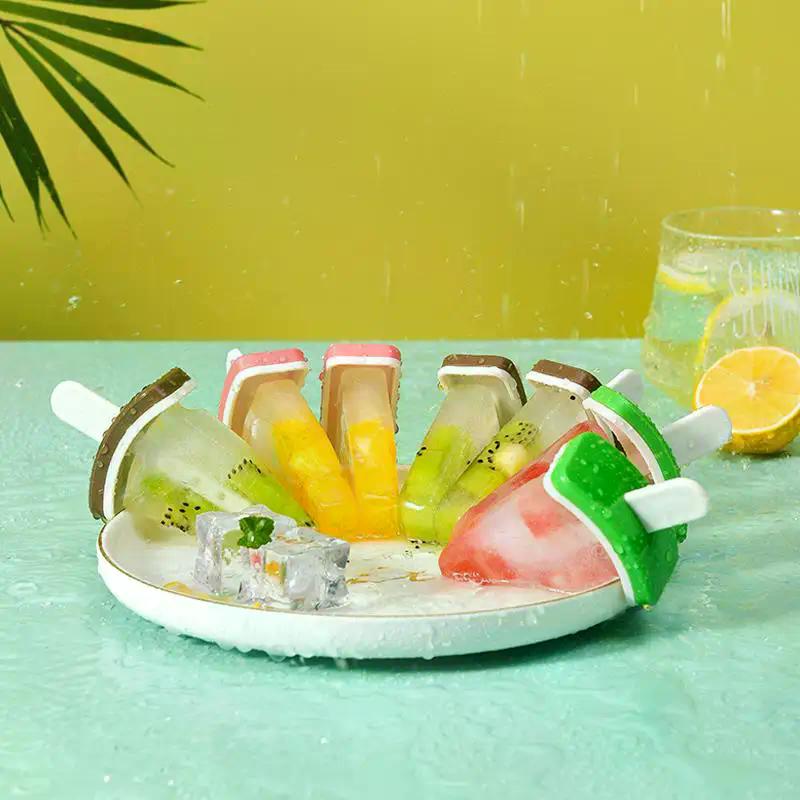 Форма для мороженого с крышкой в форме арбуза, форма для DIY домашнего мороженого на палочке, формы для фруктового сока, молока, кухонные инструменты для приготовления мороженого