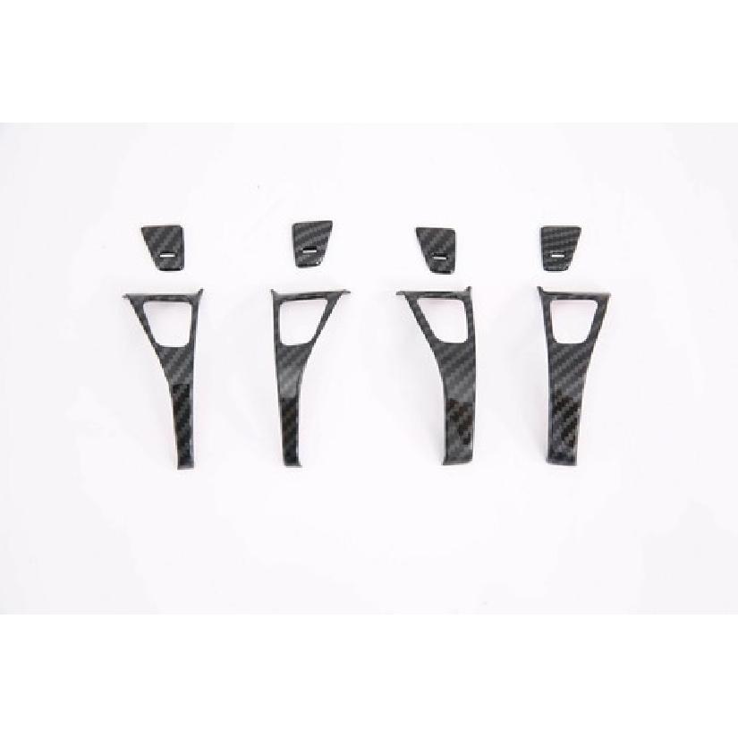 Interior Door Lock Switch Carbon Fiber Cover Trim For Tesla Model Y -