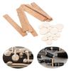 Clarinet Accessories Kit Bb Key 17Pcs Sound Hole Pads 10Pcs Natural Cork Sheets