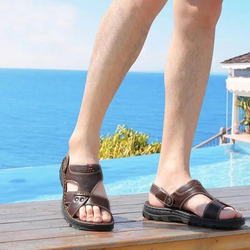 Домашние пляжные тапочки Мужская обувь Повседневные мужские сандалии Открытые Дешевые Распродажа Корейский стиль Летняя распродажа Цвет Оптом Роскошные H V 39
