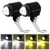 Aoling Motorcycle LED Fog with Cut Yellow Motorcycle Auxiliary LED Headlight Auxiliary Set Lights, Small, Line, Yellow, White, Yellow-White, Flashing,