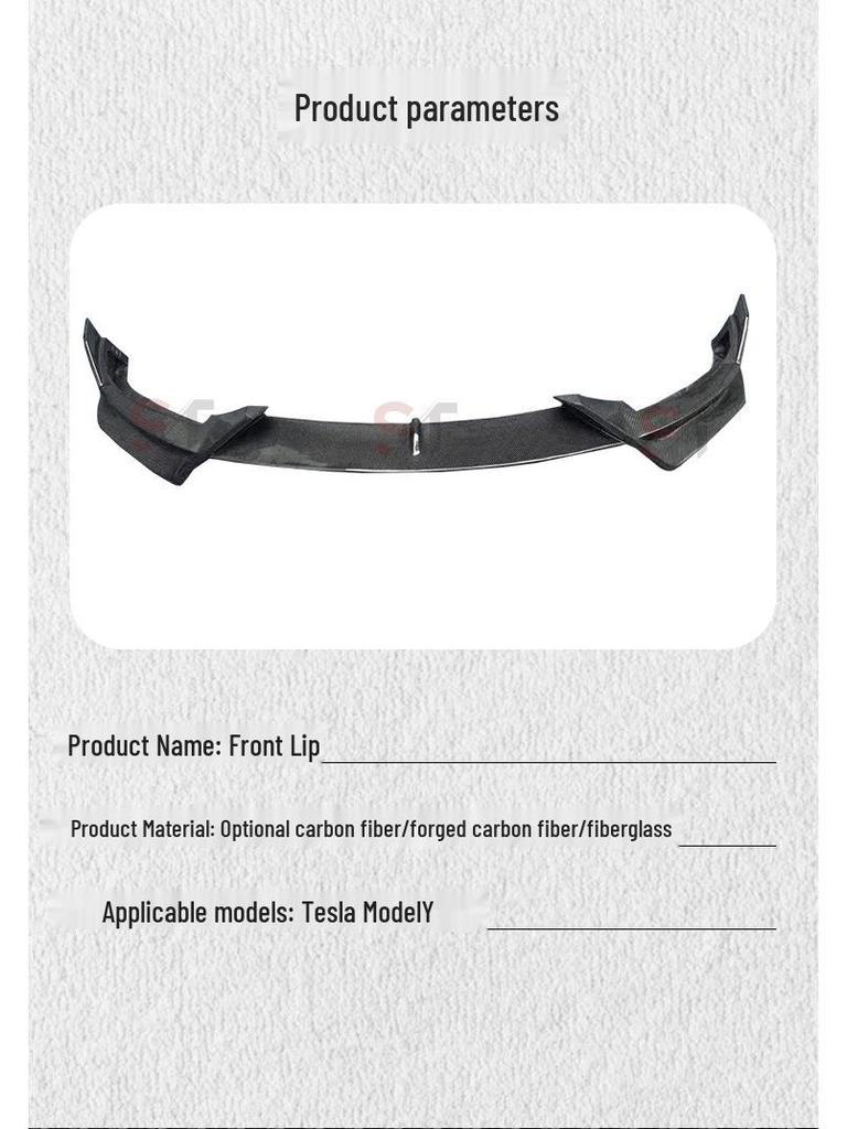 Передний карбоновый сплиттер-губа для Tesla Model Y