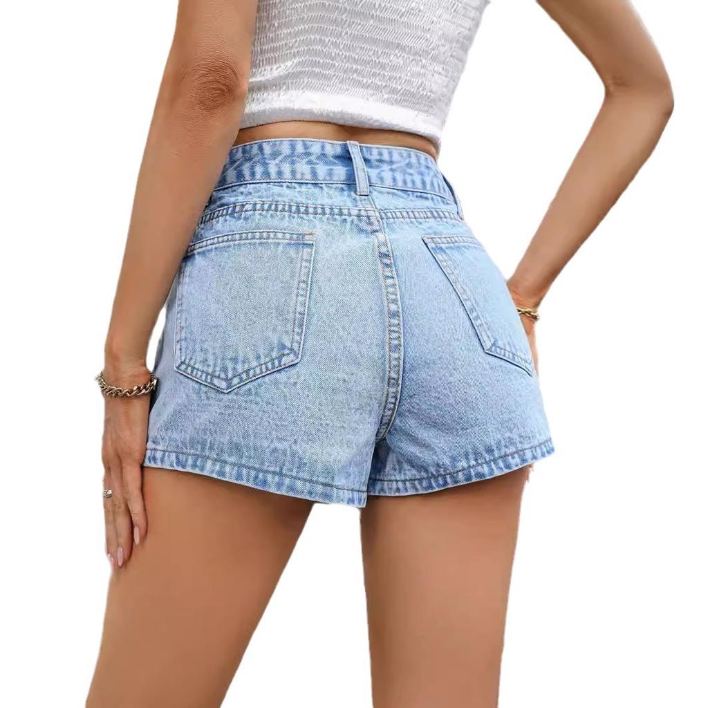 GMXIA Fashion All-in-one High-waisted Casual Denim Culottes