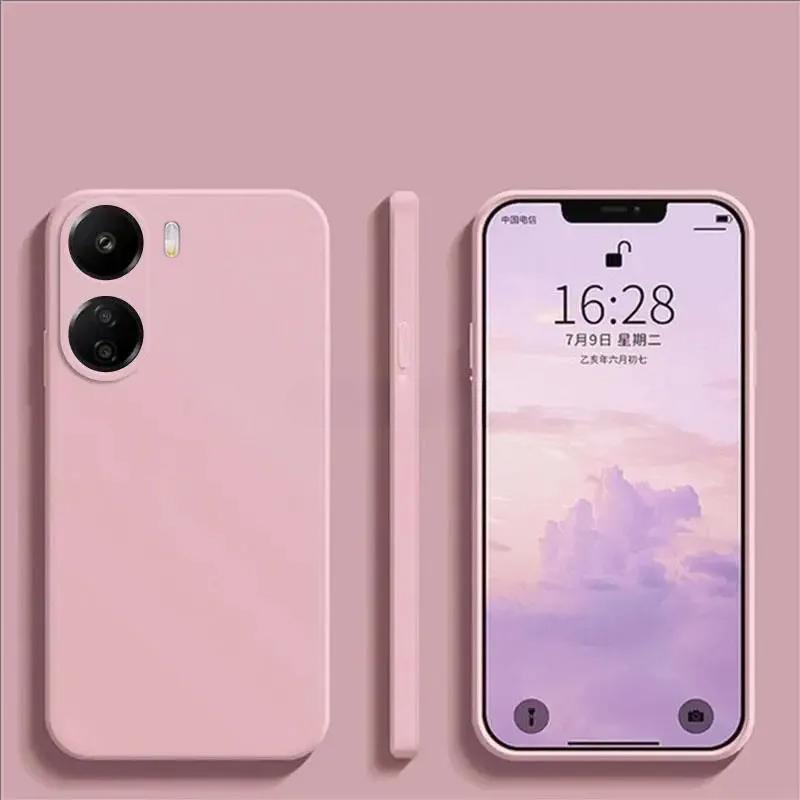 Жидкий силиконовый чехол для POCO X7 Pro, матовый мягкий защитный чехол для объектива камеры цвета конфет для Xiaomi POCO X7Pro X7