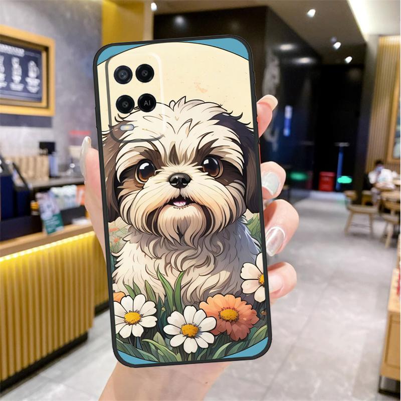 Мультяшный чехол для собаки Ши-тцу для Oppo A98 A18 A38 A58 A78 A60 A80 A40 A96 A76 A16 A94 A74 A54 A15 A17 A57 A77 A5 Pro
