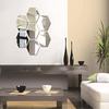 6/12Pcs Hot Art Safety Mirror Wall Sticker Mural Decals Home Decor Geometric Hexagon