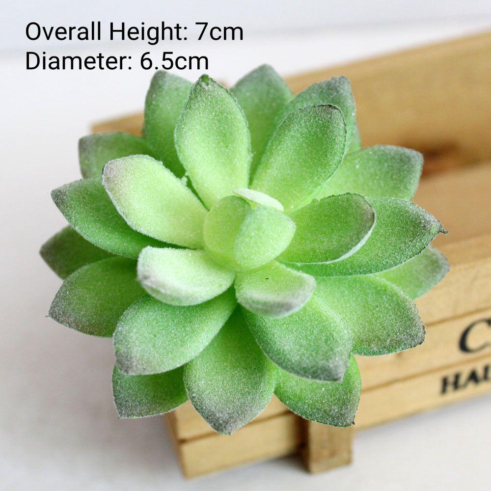Зеленый Флок Искусственные Суккуленты Домашний Декор Спальни Гостиной Поддельные Растения DIY Цветочная Композиция plante artificielle