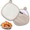 Thickened Pot Holders for Kitchen Waves Texture Non-Slip Silicone Potholders Heat-Resistant Hot