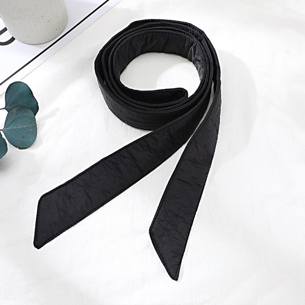Versatile Overcoat Waist Belt 4cm Width Solid Color Coat Belt Replacement No Buckle 180cm Length Down Jacket Waistband for Women