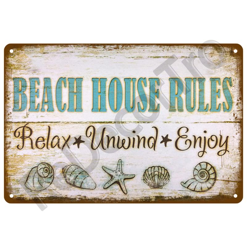 Винтажные летние пляжные металлические вывески, знаменитый городской пейзаж, постер, жестяная вывеска, ретро настенный художественный декор для гостиной, дома, на берегу моря