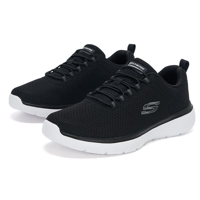 Skechers Мужская дышащая легкая повседневная обувь на низкой подошве 8790258-BKW
