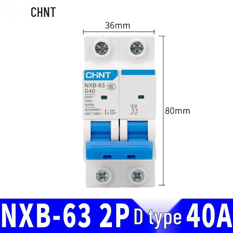 Автоматический выключатель Chint NXB: 1P, 2P, 3P, 4P Бытовой тип D Трехфазный разъединитель 380 В.