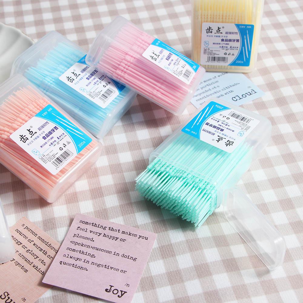 PP Superfine Clean Teeth Toothpick Brush Double-head Interdental Brush Oral Care Dental Floss Pick