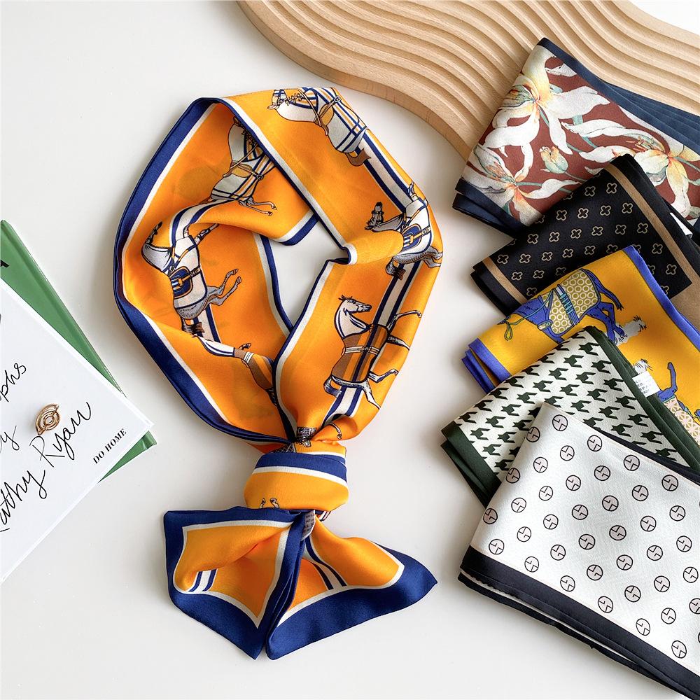 New Scarves Silk Scarves Women'S Spring And Autumn Season Long Decorative Professional Scarves Summer Thin Styles Paired With Shirts Stylish