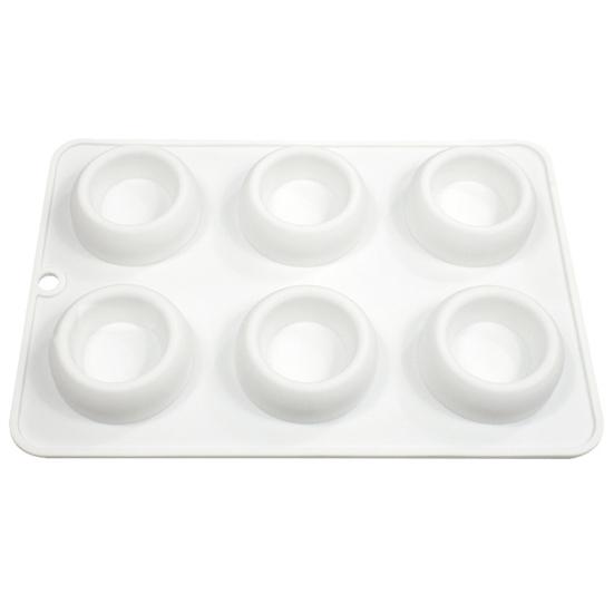 Mousse Cake Mold Food Grade BPA Free Heat-Resistant Dishwasher Safe 6-Cavity DIY Fondant Chocolate Mold