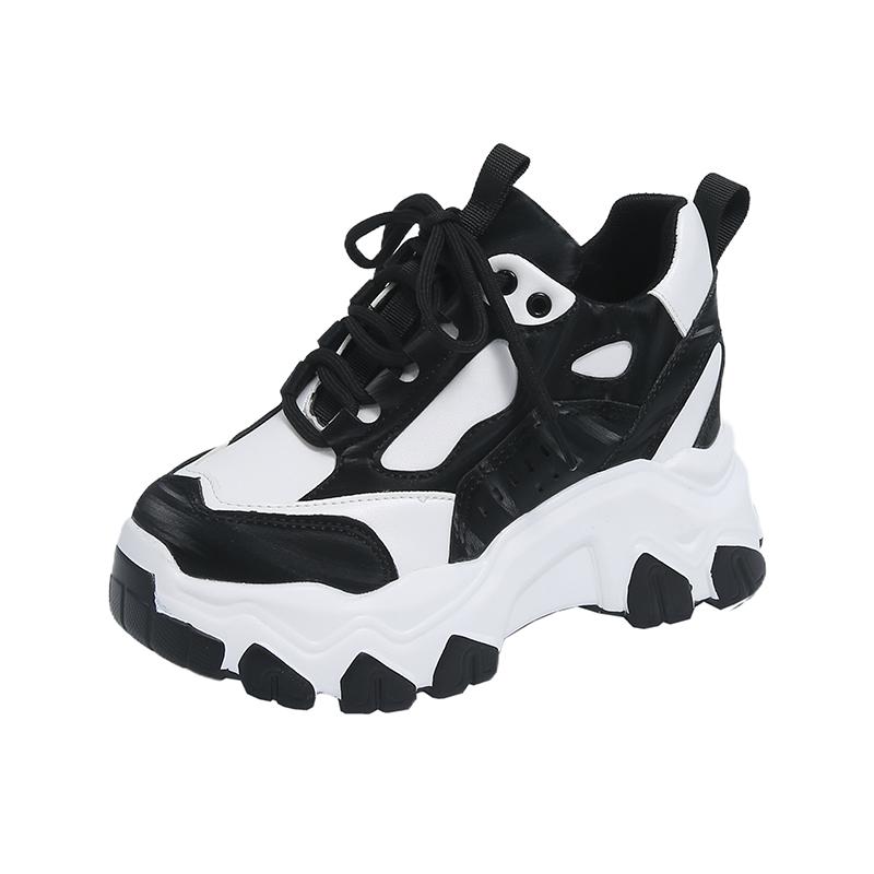 Мода 7СМ Новые Женские Высокие Кроссовки Увеличение Роста Платформа Повседневные Папины Кроссовки Весна Толстая Подошва Дышащие Спортивные Кроссовки Женщина