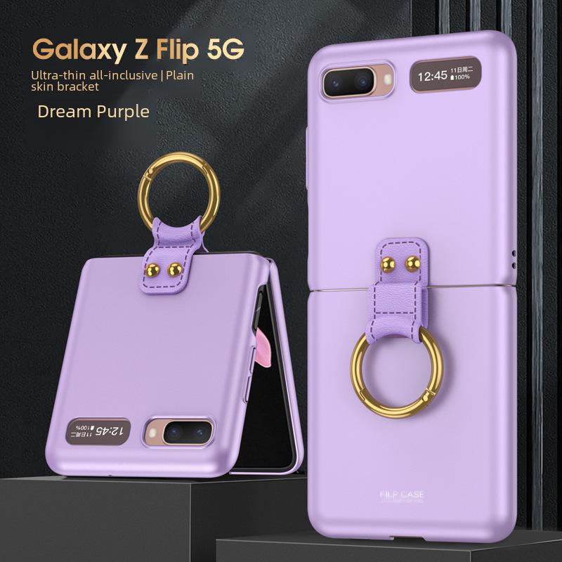 «Тонкий кожаный магнитный чехол для Samsung Z Flip6/5, Z Flip4/3 — складной, беспроводная зарядка, защита от падений»