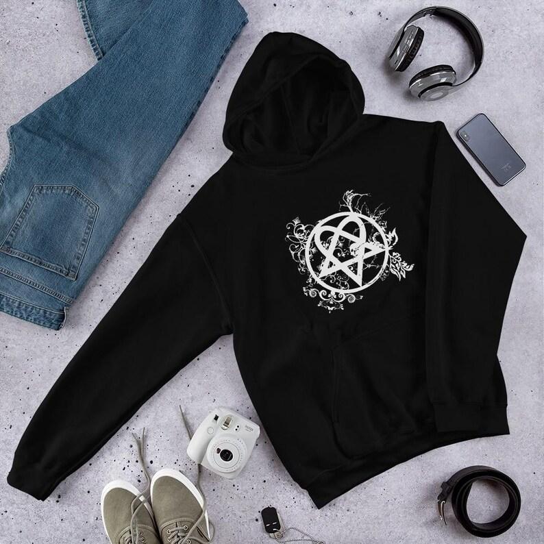 Худи группы HIM Готика Рок Ville Valo Heartagram Графика Мужчины Женщины Худи Уличная одежда Винтажный мерч группы Унисекс Пуловеры Спортивный костюм Женская Мужская одежда