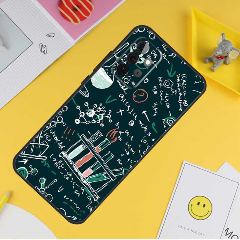 Biology Chemistry Phone Case For Samsung Galaxy A53 A33 A13 A12 A32 A52 A14 A34 A54 A15 A25 A35 A55 A71 A51