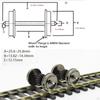 2 Pieces HO Scale Metal Wheels DC Wheel Set DIY Upgrade Accs Railway Parts for 1:87 Railroad Model