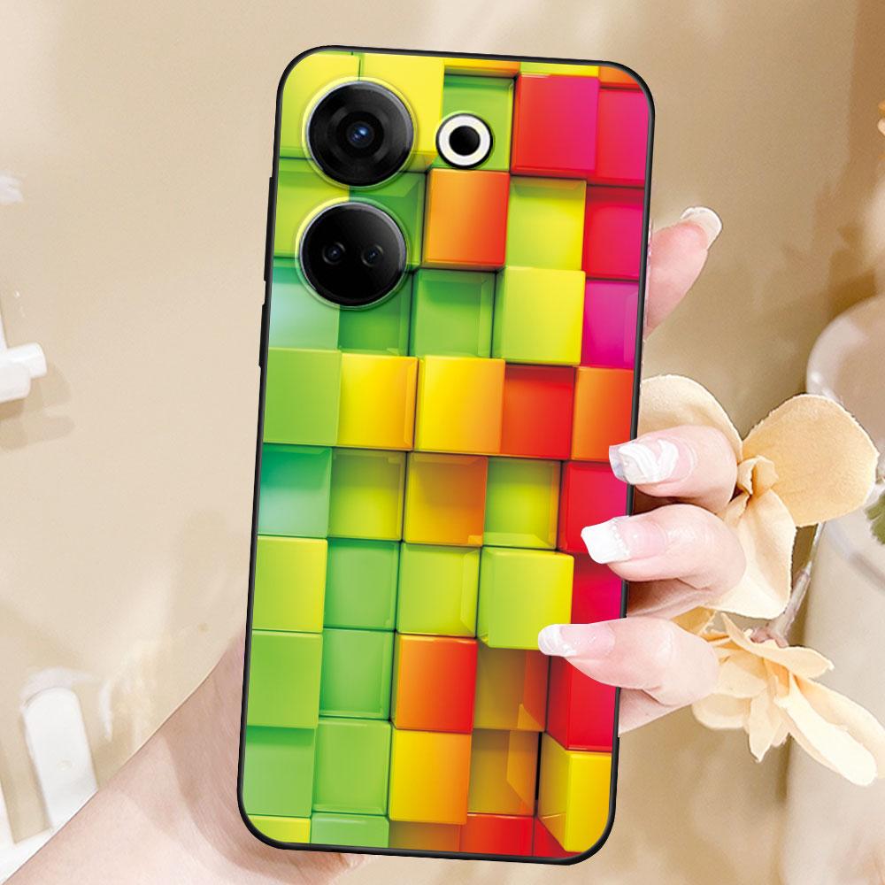 Чехол для Tecno Camon 20 Pro 4G Coque ТПУ Мягкий Силикон Модный Телефон Funda для Tecno Camon 20 Pro 5G Милый Бампер Задняя Крышка