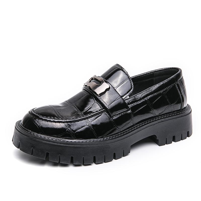 Модные мужские туфли на платформе из кожи, высокие классические удобные туфли с острым носком на шнуровке, деловые туфли, модные повседневные свадебные вечерние туфли