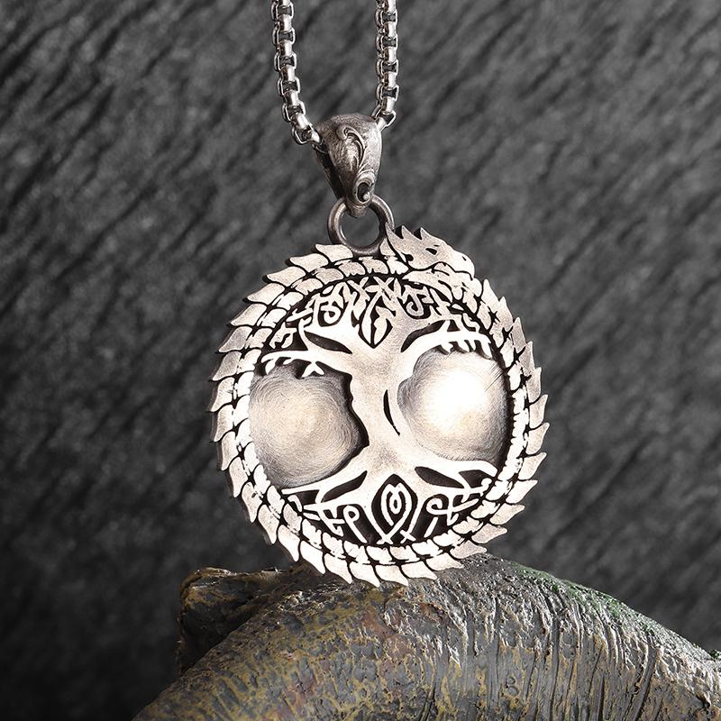 Винтажное скандинавское славянское коловрат с символом Солнца, металлическое ожерелье с подвеской, потрясающий орнамент