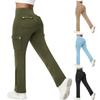 Женские модные эластичные штаны для йоги, эластичные, с высокой талией, повседневные, облегающие