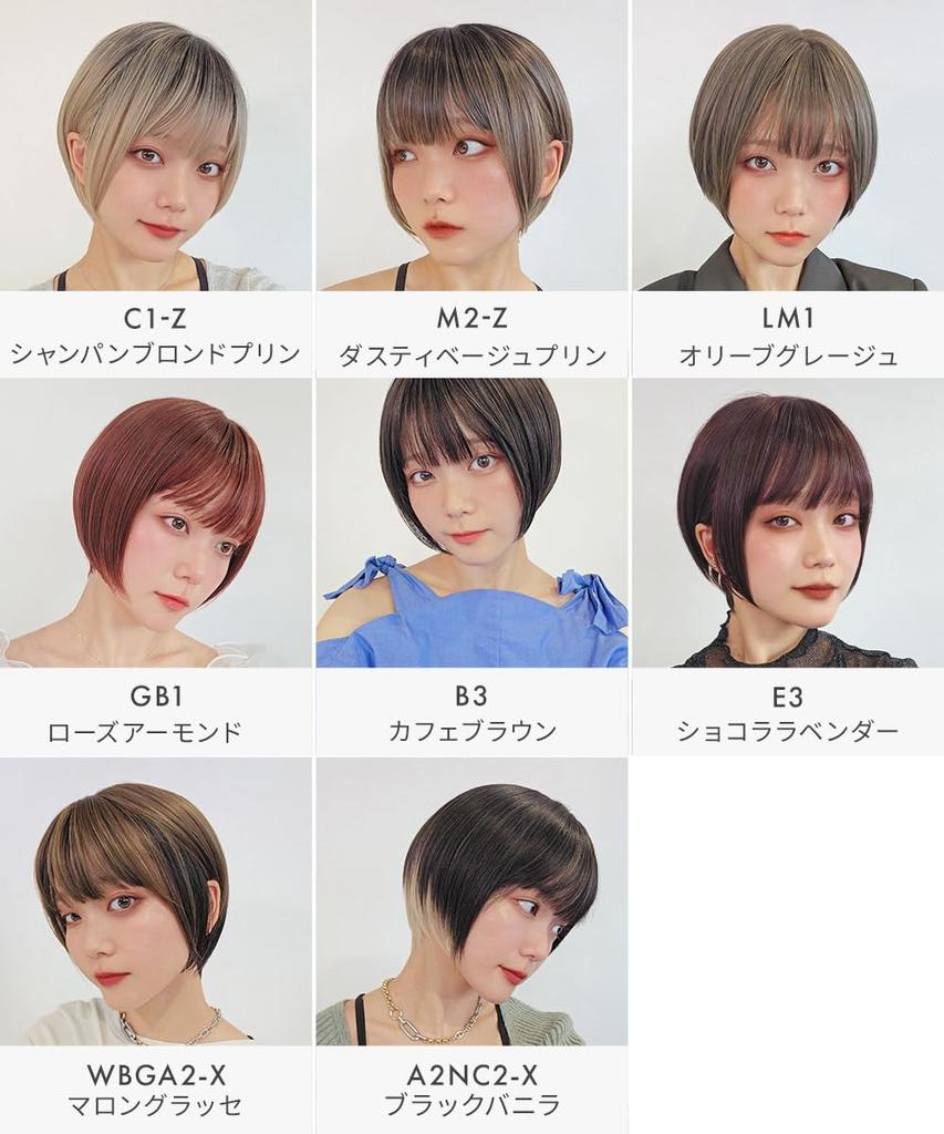 AQUADOLL Короткий парик боб, Плотный прямой, Внутренний цвет, Высокий тон, Парик полный, Один размер подходит всем, WBGA2-X. Парик Маррон Гласэ (wg357WBGA2-X)