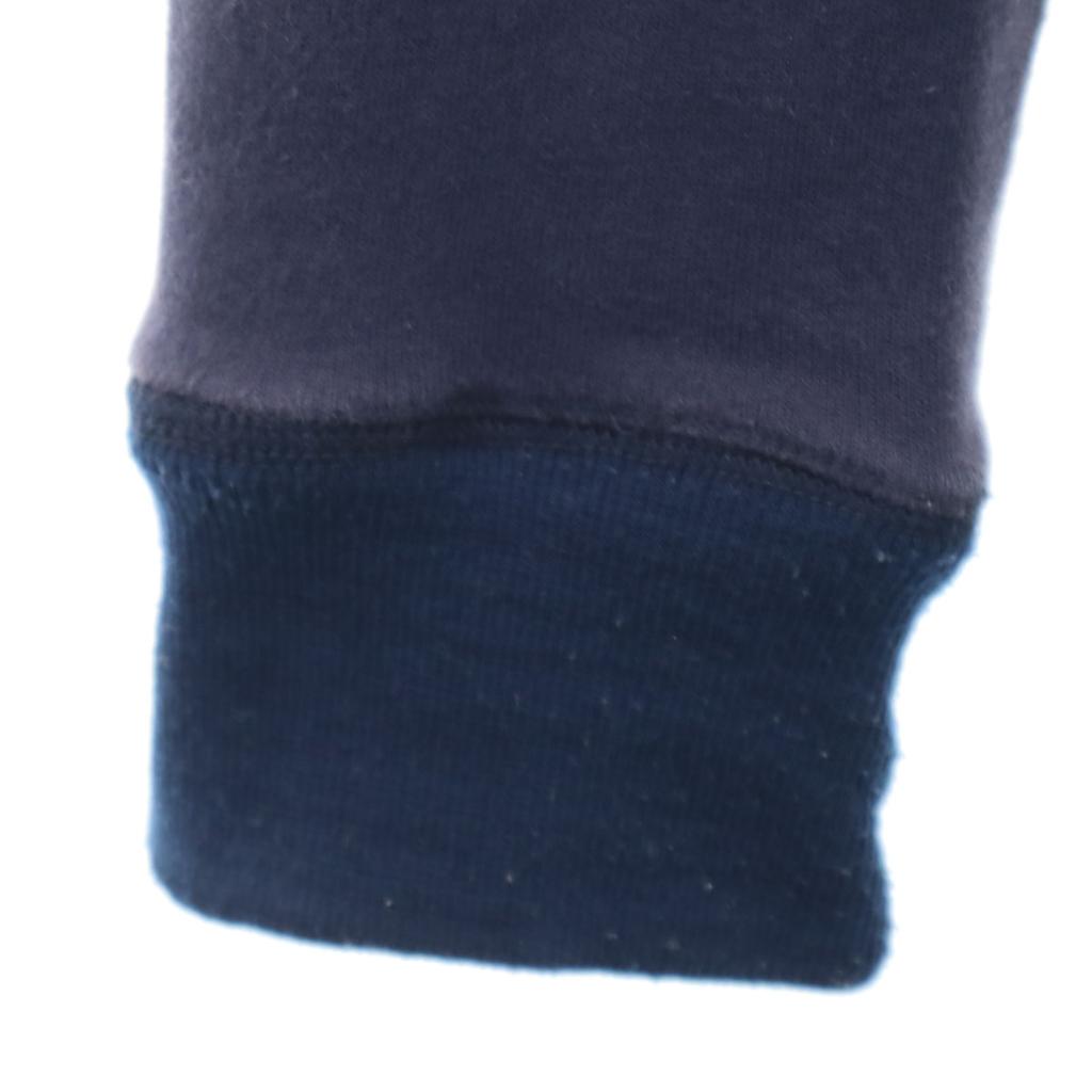 FINAL HOME Свитшот с длинным рукавом, толстовка с капюшоном на молнии, двойная косуха, M, темно-синий, мужской, б/у