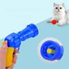 Cat Teaser Toy Gun Plush Ball Plush Ball Shooting Gun Interactive Training Self Relaxing Cat Toy Elastic Plush Ball  Pet Toy