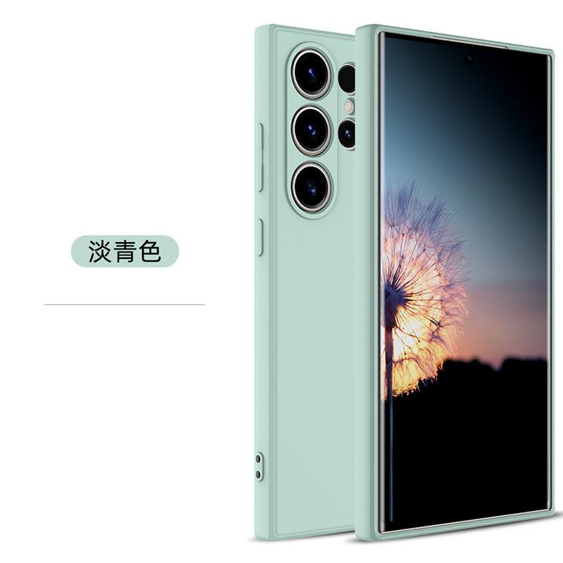 Подходит для чехла мобильного телефона Samsung S25Ultra ультратонкий матовый ощущение кожи жидкий ТПУ мягкий Note20 всесторонний S24plus