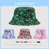 Xw2094-1 Pink Floral Wide Brim Fisherman Hat Summer Fashion Sun Cap