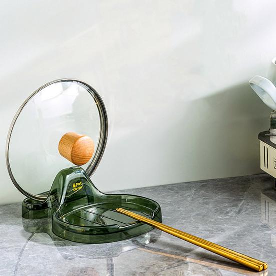 Держатель крышки кастрюли, гладкие края, устойчивое основание, удобная полка с крышкой для кастрюли, стеллаж для хранения посуды