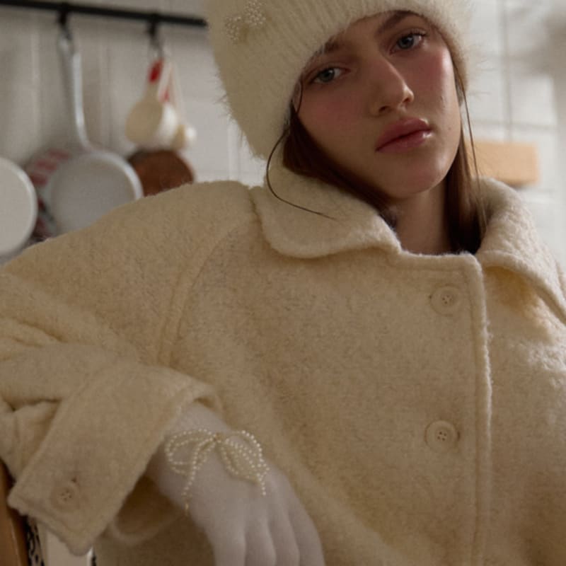 Летерие ПЕРЧАТКИ ANGORA RIBBON_БЕЛЫЕ