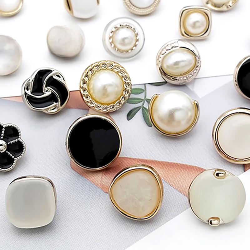 Женские ароматные круглые жемчужные декоративные пуговицы - пластиковые пуговицы для рубашки, пришитые вручную