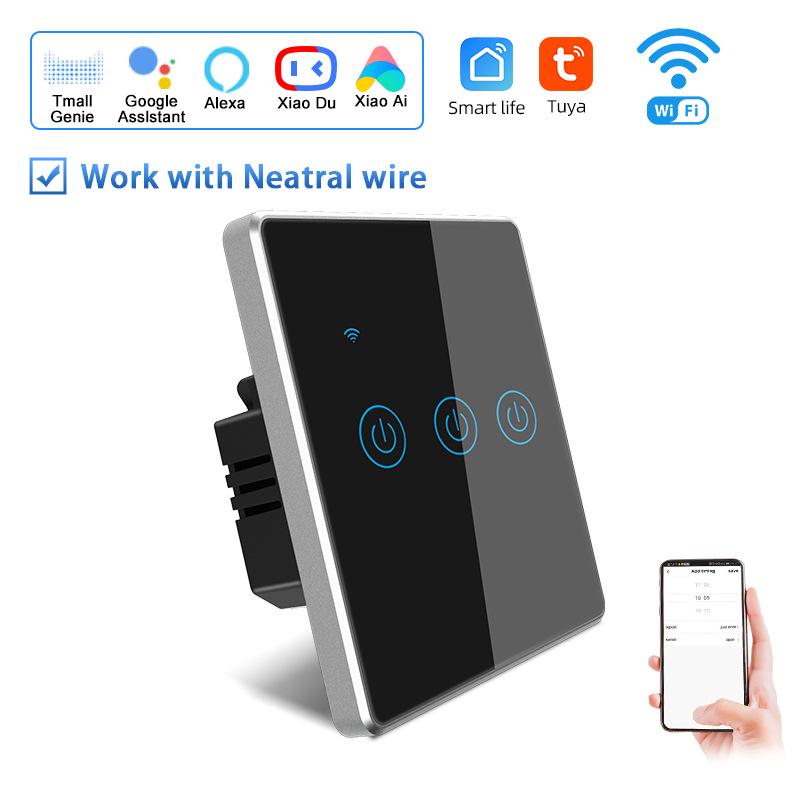 Умный WiFi сенсорный выключатель Graffiti EU с голосовым управлением Alexa