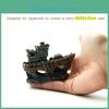 Aquarium Aquarium Landscaping Decoration Decor Mini Shipwreck Crafts Ornaments Resin Boat Shape Fish Tank Decoration Accessories