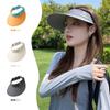 Летняя шляпа шляпа от солнца шляпа с открытым верхом шляпа от солнца для узкого лица бесшовная шляпа для защиты от солнца женская для активного отдыха